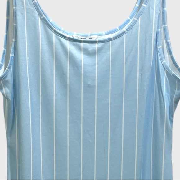 Maternity Blue Stripe Tie Shoulder Size Large - Picture 5 of 9